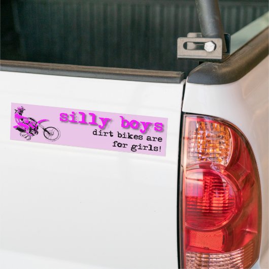 Gekke Boys Dirt Bike Motocross Bumpersticker (Op Truck)