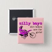 Gekke Boys Dirt Bike Motocross Button Badge Funny (Voorkant /achterkant)