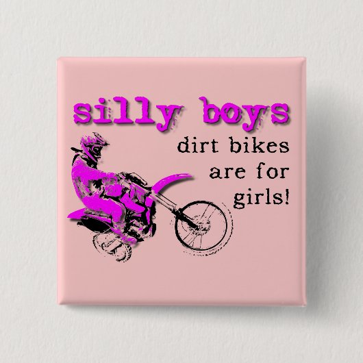 Gekke Boys Dirt Bike Motocross Button Badge Funny (Voorkant)