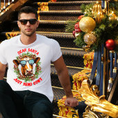 Gekke bril Koe Kerstkrans T-shirt