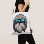 Gekke brillen Lhasa Apso Classic T-shirt Tote Bag (Dichtbij)