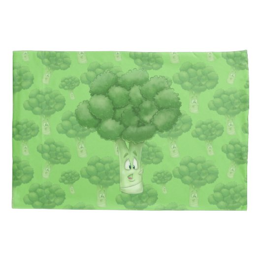 gekke broccoli kussensloop (Achterkant)