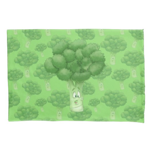 gekke broccoli kussensloop (Voorkant)