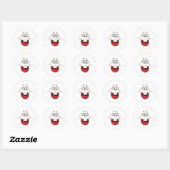 Gekke Bunny Rabbit Face Ronde Sticker (Vel)