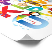 gekke cartoon alfabet omlijst poster (Hoek)