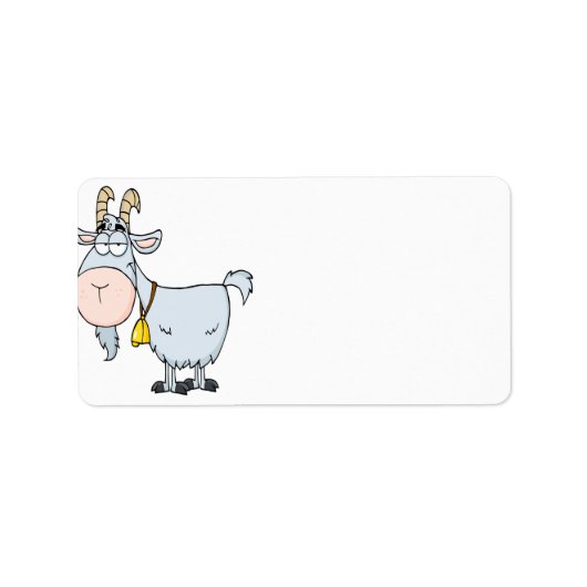 gekke cartoon billy geitenvlees etiket (Voorkant)