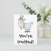 gekke cartoon billy geitenvlees kaart (Staand voorkant)