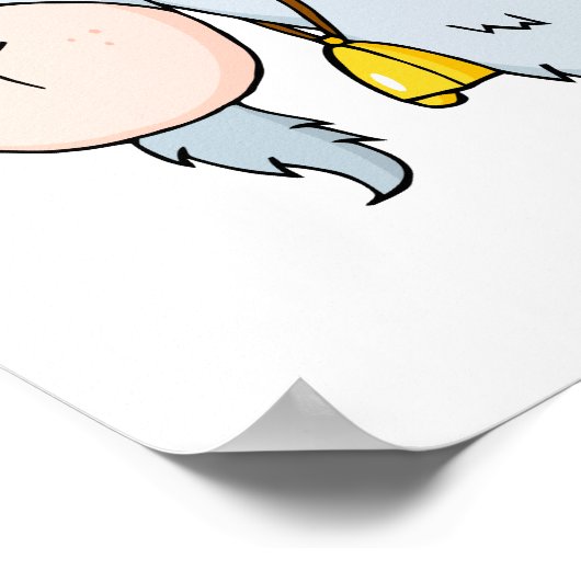 gekke cartoon billy geitenvlees poster (Hoek)