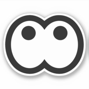 Gekke Cartoon Eyeball Vinyl Sticker