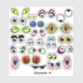 Gekke Cartoon Eyes & Eyeballs Sticker Set (Vel)