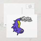 Gekke Cartoon Germ Briefkaart (Voorkant / Achterkant)