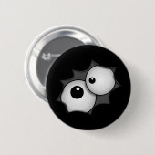 Gekke cartoon ogen ronde button 5,7 cm (Voorkant /achterkant)
