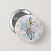 Gekke Cartoon Quetzalcoatlus Pterosaur Ronde Button 5,7 Cm (Voorkant /achterkant)