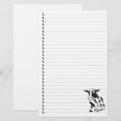 Gekke Cartoon Stationery met Koe in het zuivelfabr Briefpapier (Voorkant / Achterkant)