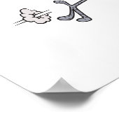 gekke cartoon van landvogels poster (Hoek)