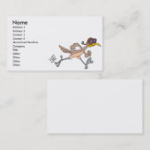 gekke cartoon van landvogels visitekaartje (Voorkant / Achterkant)