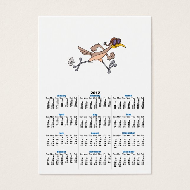 gekke cartoon van landvogels visitekaartjes (Voorkant)