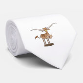 gekke cartoon van langghorn koe stropdas (Opgerold)