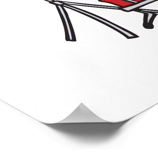 gekke cartoon voor het trommelen van alligatortrom poster (Hoek)