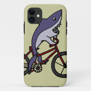 Gekke Cartoon voor rondstrooien met haaienrooster iPhone 11 Hoesje