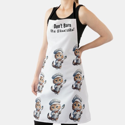 Gekke Cat Chef All-Over Print Schort (Insitu)