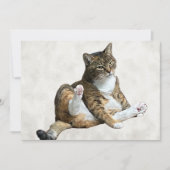 Gekke Cat Pose - Annie's Flat Wenskaart (Voorkant)