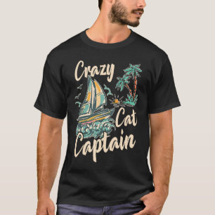 Gekke Catamaran Kapitein Zeil Zeiler 8 T-shirt