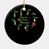 Gekke Caterpillar Monarch Vlinder Humor die je heb Keramisch Ornament (Achterkant)