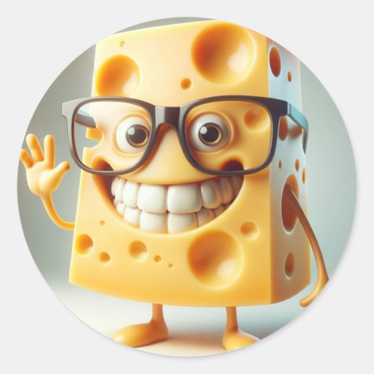 Gekke Cheese Man Stickers (Voorkant)