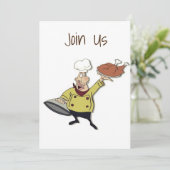 *GEKKE CHEF* PARTIJ/DINER INVITE VOOR THANKSGIVING KAART (Staand voorkant)