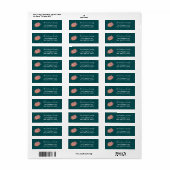 Gekke cheshire cat donkergroen kerstadres etiket (Full Sheet)