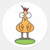 Gekke Chicken Sticker - Fun Boerderij Animal (Voorkant)