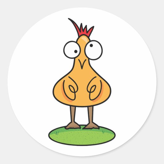Gekke Chicken Sticker - Fun Boerderij Animal (Voorkant)