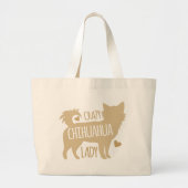 gekke chihuahua dame grote tote bag (Voorkant)