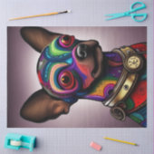 Gekke Chihuahua Steampunk Hond Helder Gekleurd Tissuepapier (Craft)