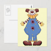 Gekke Circus Clown Briefkaart (Voorkant / Achterkant)