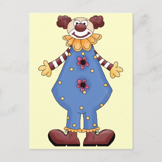 Gekke Circus Clown Briefkaart (Voorkant)