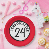 Gekke Cirkel Aangepaste tekst Klassieke ronde Stic Papieren Bordje (Feest)