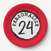 Gekke Cirkel Aangepaste tekst Klassieke ronde Stic Papieren Bordje (Voorkant)