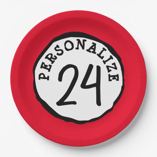 Gekke Cirkel Aangepaste tekst Klassieke ronde Stic Papieren Bordje (Voorkant)