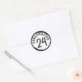 Gekke Cirkel aangepaste tekst Ronde Sticker (Envelop)