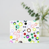 Gekke cirkels achtergrond briefkaart (Staand voorkant)