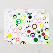 Gekke cirkels achtergrond briefkaart (Voorkant / Achterkant)
