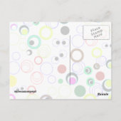 Gekke cirkels achtergrond briefkaart (Achterkant)