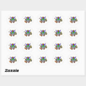 Gekke Clown Guy Ronde Sticker (Vel)