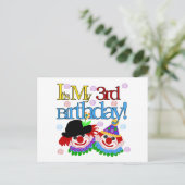Gekke Clowns 3e Verjaardag Tshirts en geschenken Briefkaart (Staand voorkant)