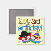 Gekke Clowns 3e Verjaardag Tshirts en geschenken Magneet (Voorkant / Achterkant)