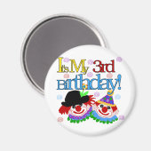 Gekke Clowns 3e Verjaardag Tshirts en geschenken Magneet (Voorkant / Achterkant)