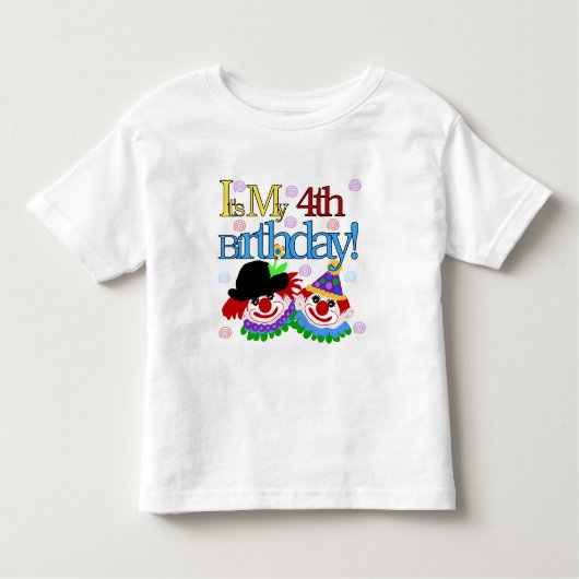Gekke Clowns 4e Verjaardag Tshirts en geschenken (Voorkant)