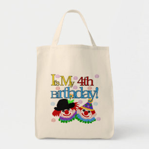 Gekke Clowns 4e Verjaardag Tshirts en geschenken Tote Bag